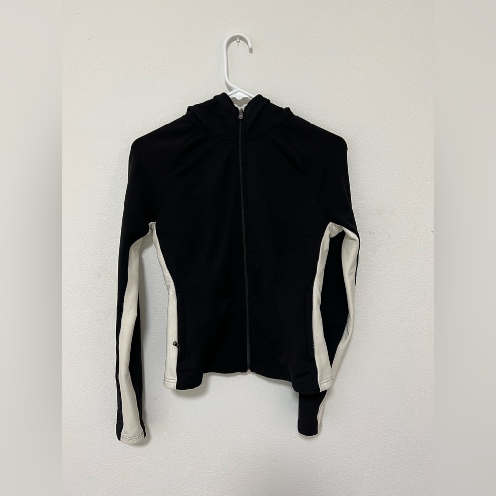 Express Women’s Black White Stripe Track Jacket